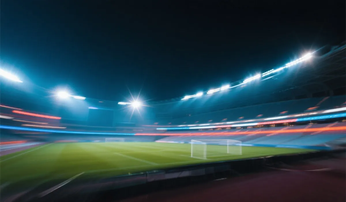 体育场灯光与动感背景